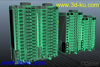 3D打印模型发福利，面数不是很多的常见写实3D建筑的图片