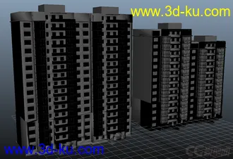 3D打印模型发福利，面数不是很多的常见写实3D建筑的图片