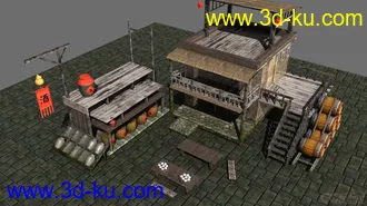 3D打印模型酒楼小作业联系，要的拿走不谢的图片