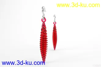 3D打印模型螺旋耳坠的图片