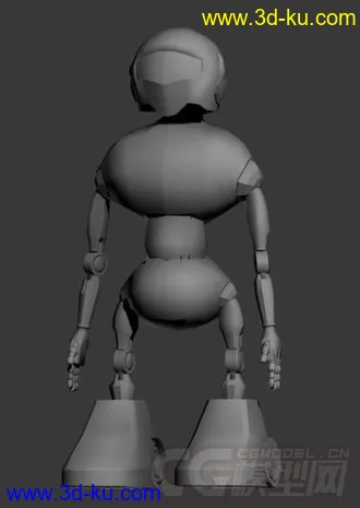 3D打印模型小小机器人。无材质的图片