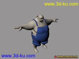 3D打印模型胖子经典绑定~~能实现很多动作呦的图片