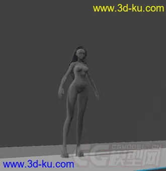 3D打印模型漂亮妹子走猫步的图片