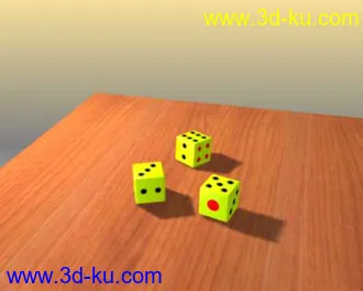 3D打印模型掷骰子的图片