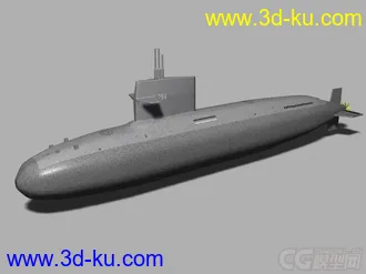 3D打印模型台湾海军“旗鱼”级“海虎”常规潜艇的图片