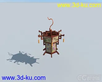 3D打印模型中式宫灯的图片