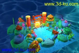 3D打印模型龙宫入口，大体风格参考西游记！的图片