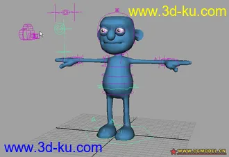 3D打印模型带绑定经典小蓝人的图片