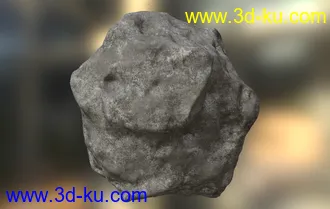 陨石石头模型，带4K贴图！OBJ文件！的图片