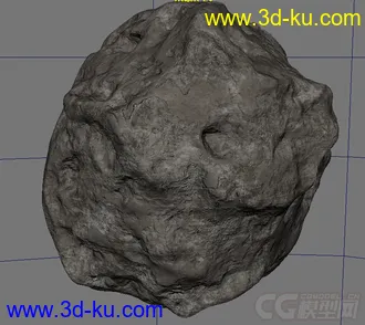 陨石石头模型，带4K贴图！OBJ文件！的图片
