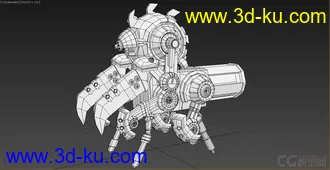 3D打印模型一只机械的甲虫的图片