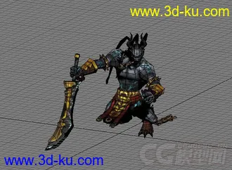 非常霸气的怪物角色模型（有贴图有动画）的图片