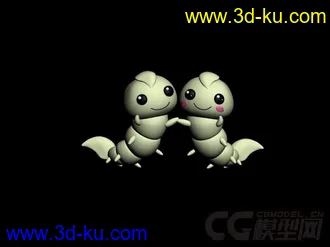 3D打印模型手拉手蚕宝宝（补发~）的图片