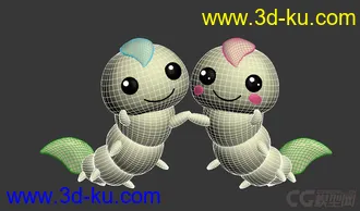 3D打印模型手拉手蚕宝宝（补发~）的图片