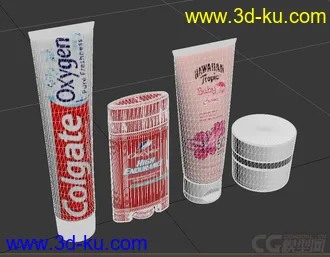 3D打印模型洗面奶 润肤霜 牙膏 沐浴露 等护肤品的图片