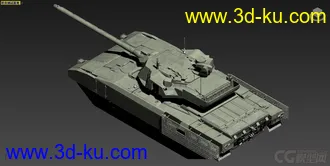 俄罗斯T-14 ARMATA(阿玛塔)主战坦克 OBJ+DDS+损坏模型的图片