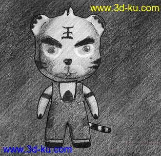 3D打印模型失败的小老虎的图片
