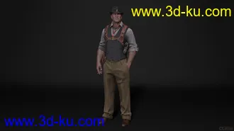 G-Man - Ray Johnson 联邦调查局的特工 雷·强森 人物模型，fbx格式的图片