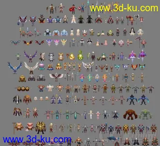 【天天传奇】全套角色模型的图片