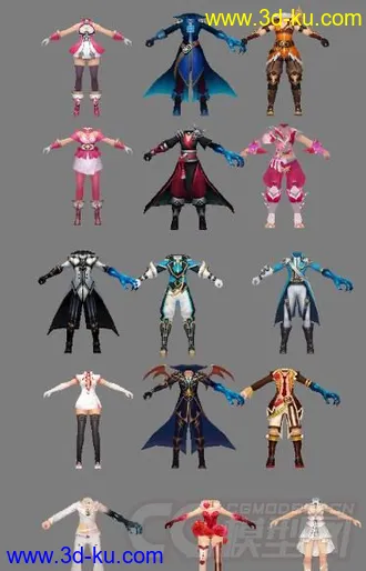 【天天传奇】全套角色模型的图片