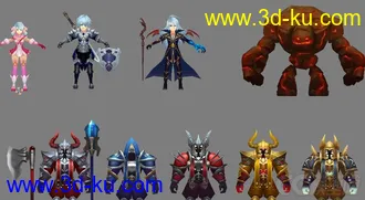 【天天传奇】全套角色模型的图片