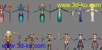 【天天传奇】全套角色模型的图片