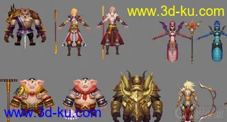 【天天传奇】全套角色模型的图片