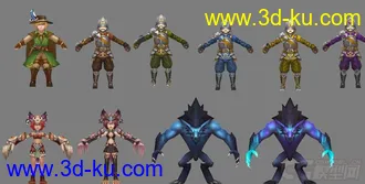 【天天传奇】全套角色模型的图片