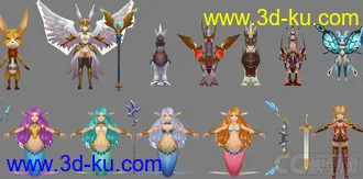 【天天传奇】全套角色模型的图片