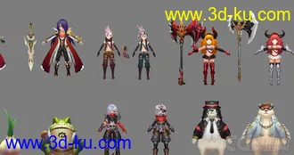 【天天传奇】全套角色模型的图片