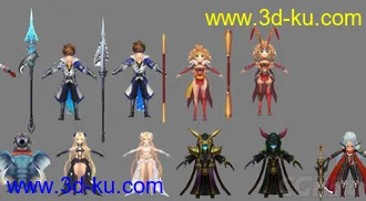 【天天传奇】全套角色模型的图片