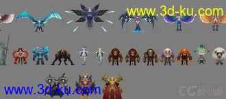 【天天传奇】全套角色模型的图片