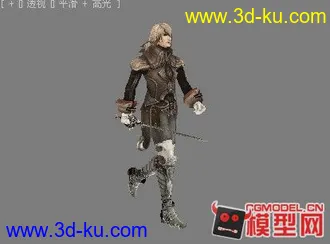 带材质带绑定带走路带随动  卓越之剑模型的图片