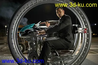 3D打印模型黑衣人科幻摩托车的图片
