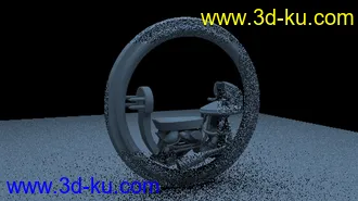 3D打印模型黑衣人科幻摩托车的图片