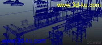 3D打印模型酒吧 休息吧 咖啡屋 酒店 吧台的图片