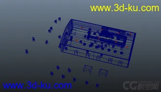 3D打印模型酒吧 休息吧 咖啡屋 酒店 吧台的图片