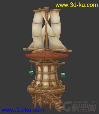 3D打印模型整套欧式Q版小红帽风格的场景建筑的图片