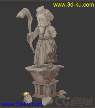 3D打印模型整套欧式Q版小红帽风格的场景建筑的图片