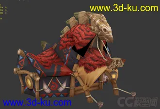 3D打印模型整套欧式Q版小红帽风格的场景建筑的图片