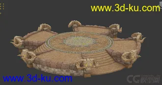 3D打印模型整套欧式Q版小红帽风格的场景建筑的图片