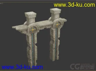 3D打印模型整套欧式Q版小红帽风格的场景建筑的图片