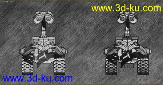 3D打印模型刚做的瓦力  喜欢的同学去下载吧的图片