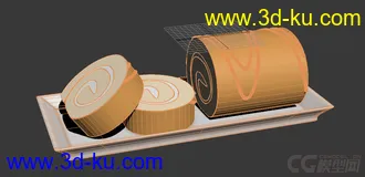3D打印模型蛋糕卷 roll cake的图片