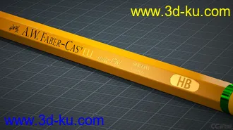 3D打印模型写实HB铅笔的图片