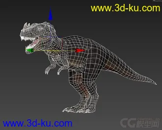 3D打印模型(免费啦）高精度霸王龙（带法线和高光贴图）1024/2048高清贴图的图片