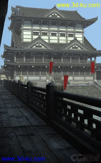 3D打印模型古老的宫殿 将军府 丞相府 古代建筑 王府  大殿的图片