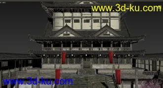 3D打印模型古老的宫殿 将军府 丞相府 古代建筑 王府  大殿的图片