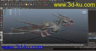 3D打印模型；是等龙   西方龙  写实类 Dragon   影视级绑定，材质已调节可直接用；的图片