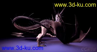 3D打印模型；是等龙   西方龙  写实类 Dragon   影视级绑定，材质已调节可直接用；的图片